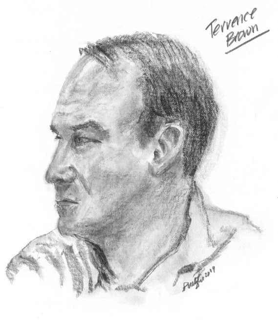 Terence Brown 2009 A life model used in the Seattle Community College portrait drawing class.