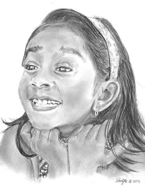 Prisha Kuberan. 2013. Our neighbor, at the time an exuberant first grader whose parents both came from India.