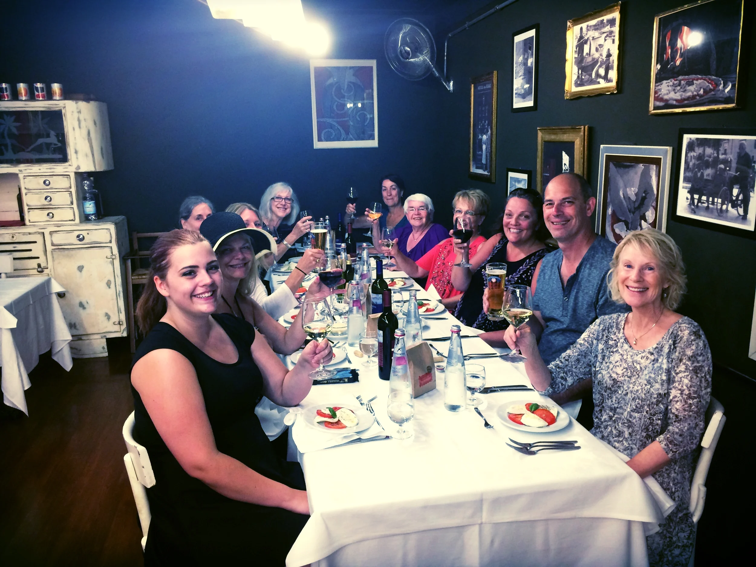 Our fantastic group at our Farewell Dinner. Salute!