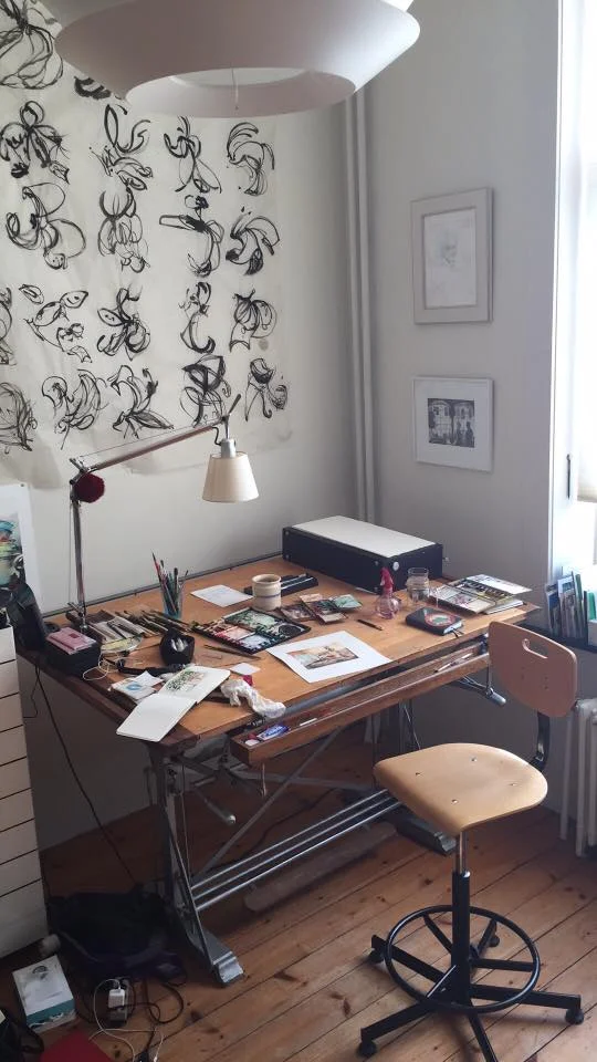 Barbara Luel Here's my drawing table