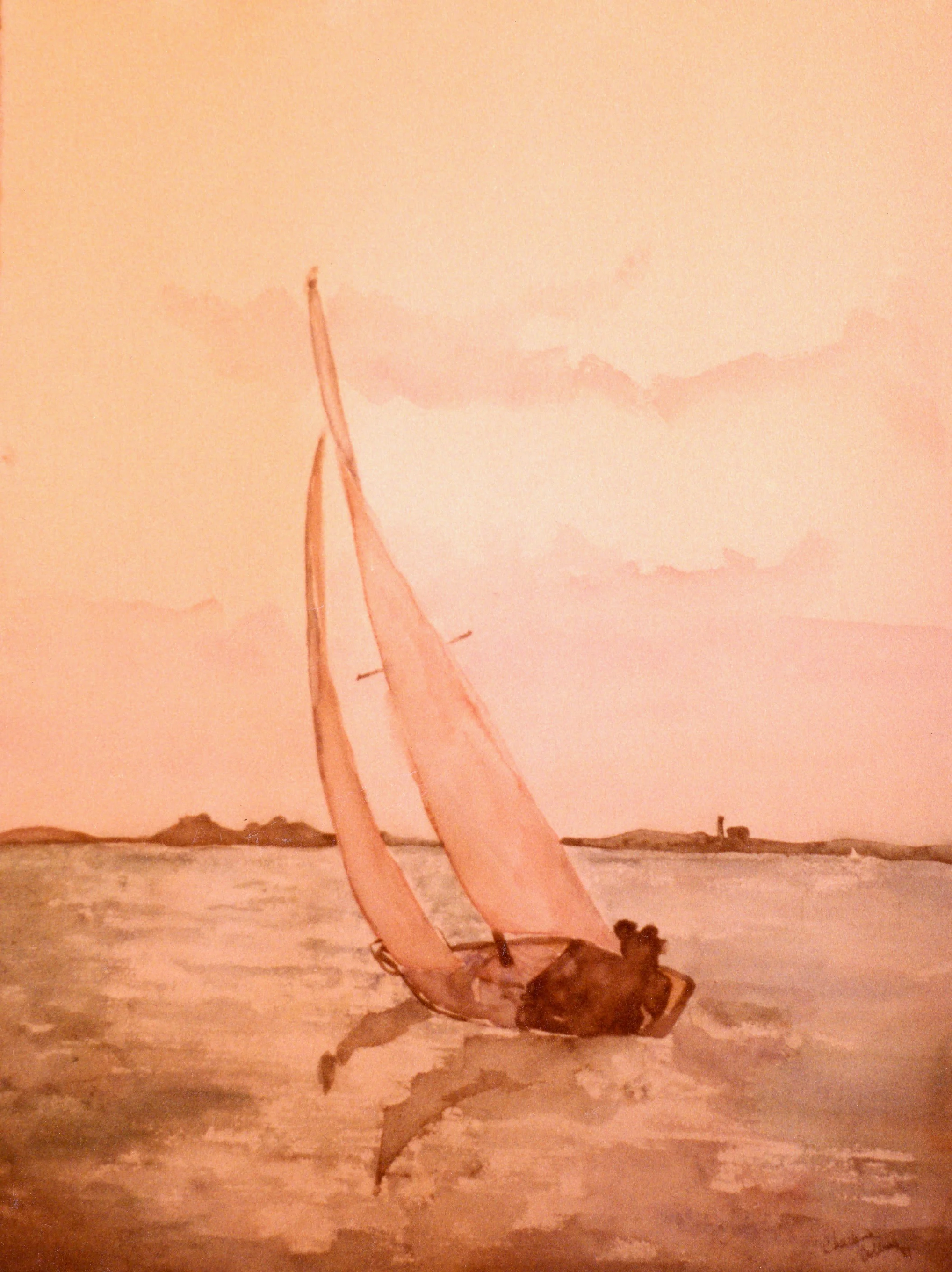 This watercolor is also from 1984. I was already painting full sheets of watercolor paper (22 x 30) and I have continued to prefer painting full size or bigger watercolors. These were my first steps on this journey that continues to bring me so much joy. It's been a pleasure sharing them here. Thank you for indulging my walk down art memory lane!