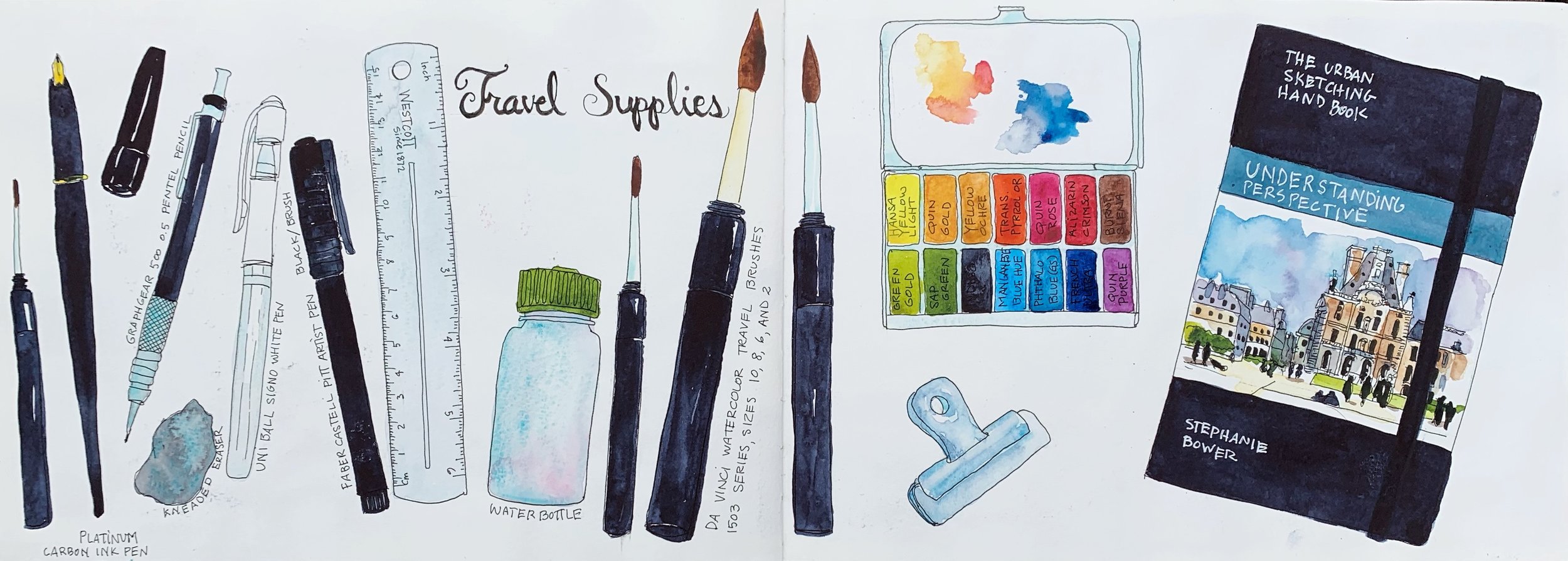 7 travel sketch supplies I use - Sketch in Travel