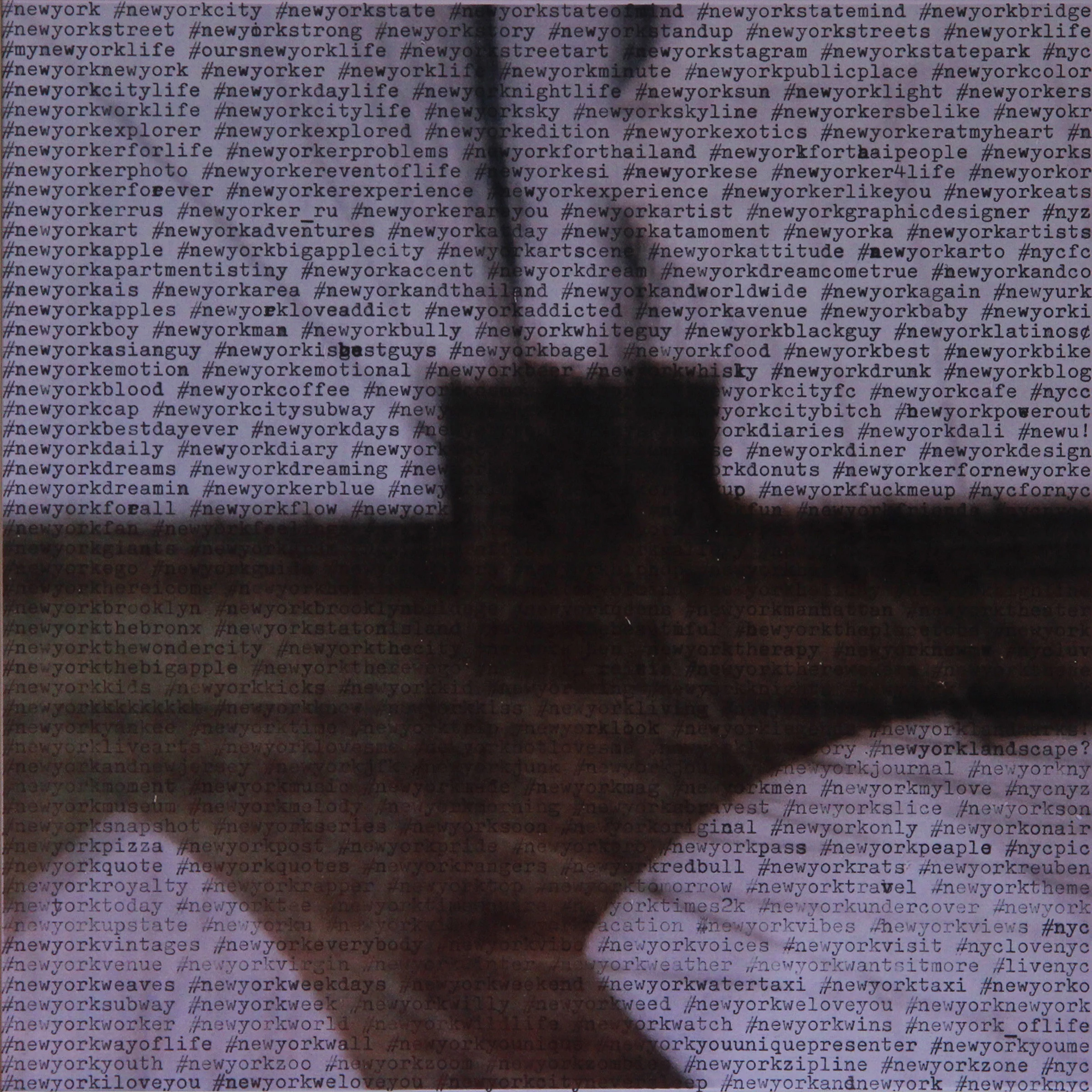 #newyork, 2015, mixed media, 16 1/2 x 16 1/2 inches
