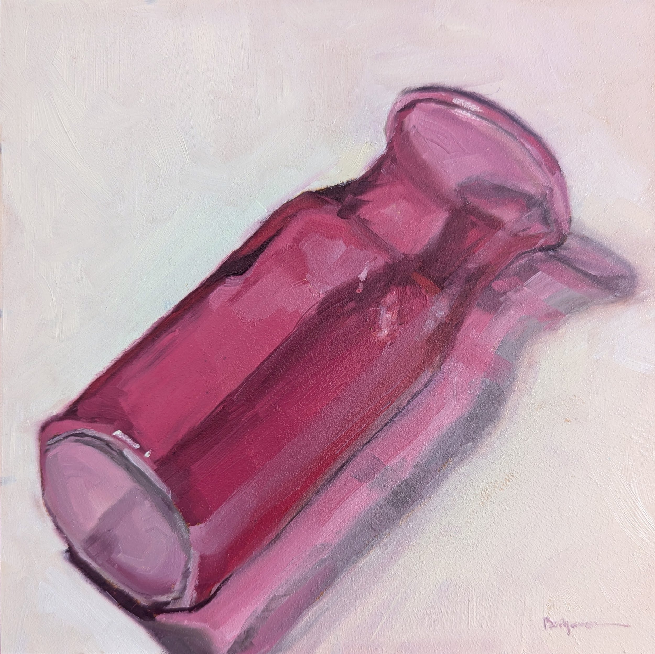 Pink Glass Bottle