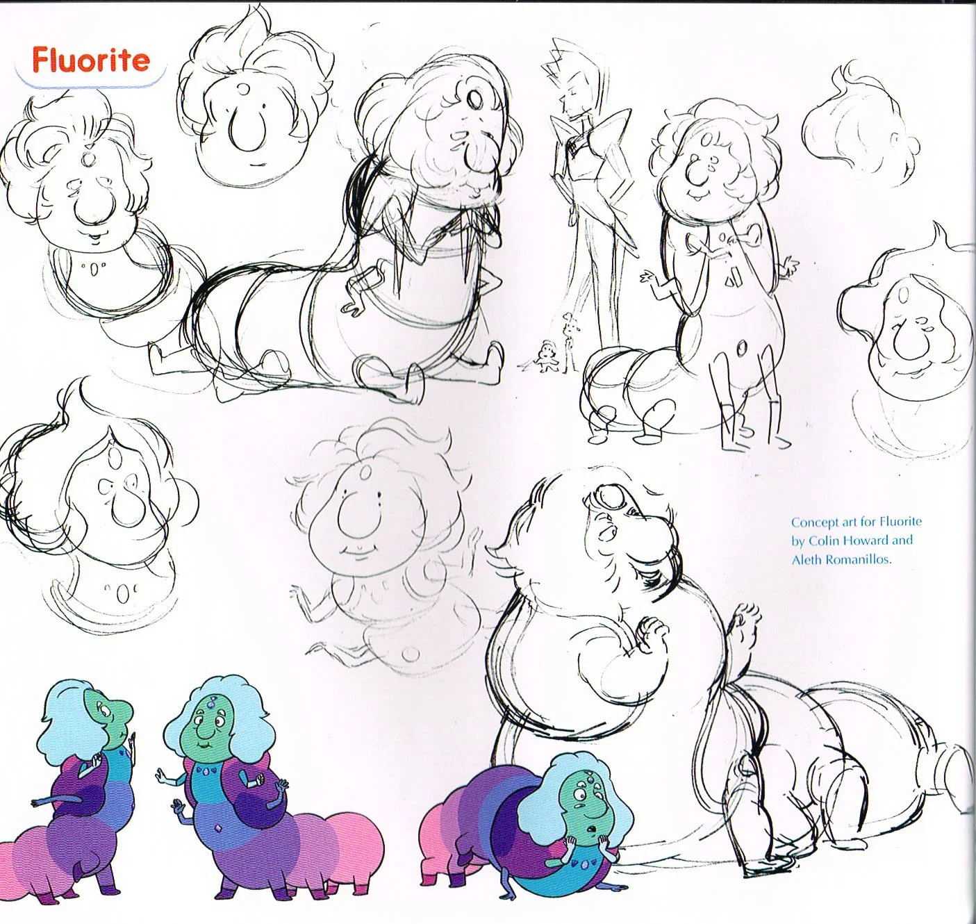 the art of steven universe,steven universe end of an era art book,steven universe concept art,rebecca sugar,fluorite concept art,colin howard,aleth romanillos