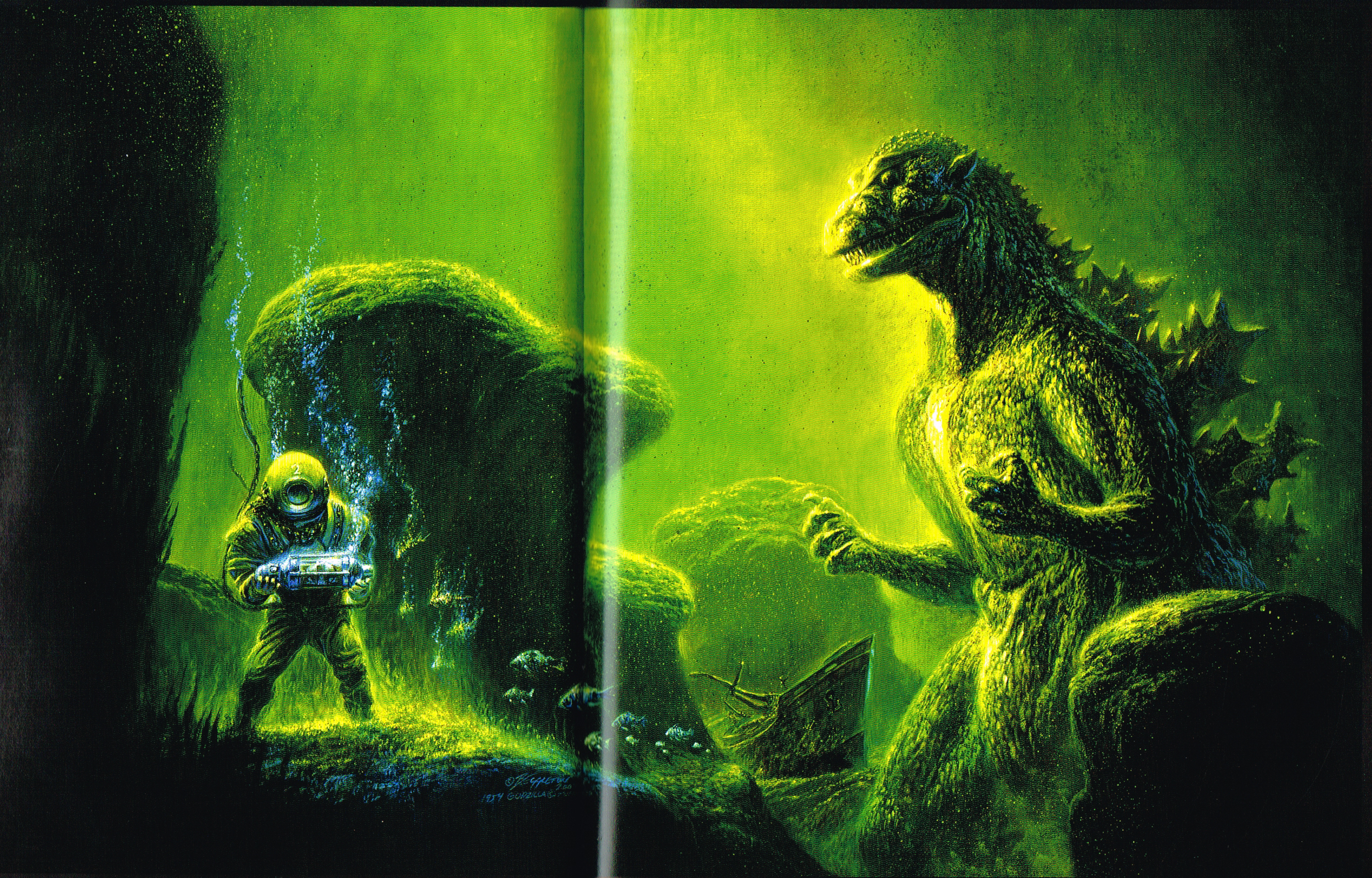 the art of horror movies,the art of horror movies an illustrated history,horror movie posters,horror movies art,godzilla poster by bob eggleton 2004