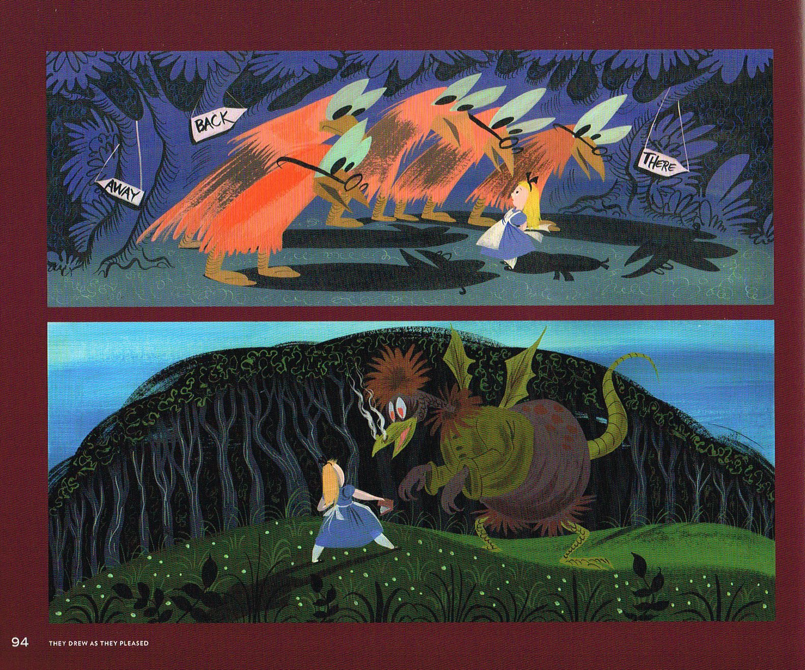 the art of mary blair,mary blair,mary blair art,they drew as they pleased the hidden art of disneys mid century era the 1950s and 1960s,alice in wonderland art