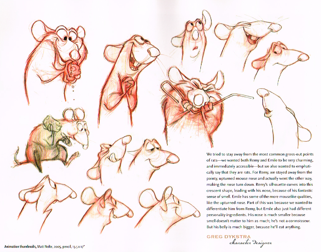 the art of ratatouille,pixars ratatouille art,ratatouille concept art,matt nolte art,animation thumbnails Matt nolte