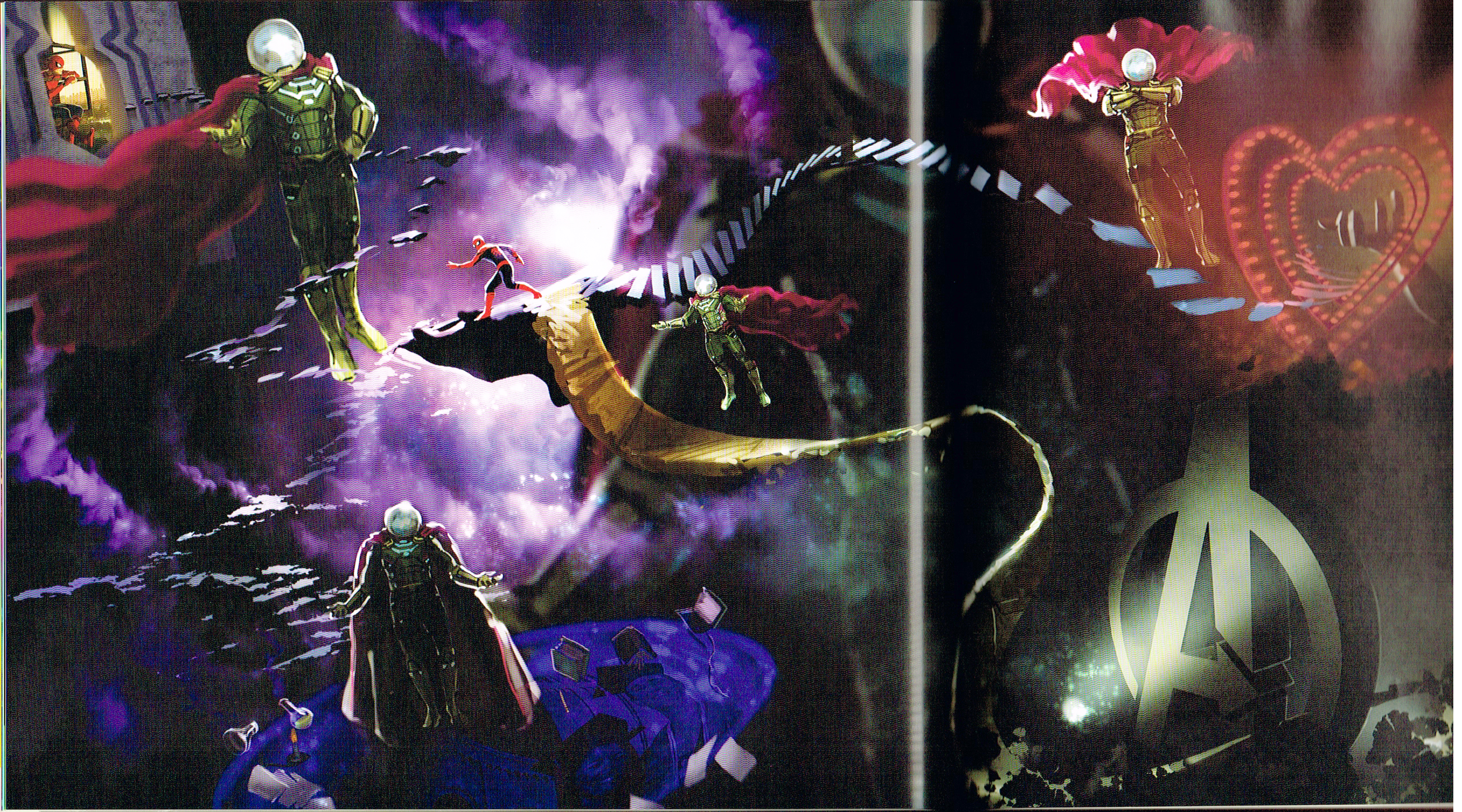 the art of Spiderman far from home, marvels Spiderman far from home art book,spiderman far from home concept art,spiderman production art,ryan meinerding art