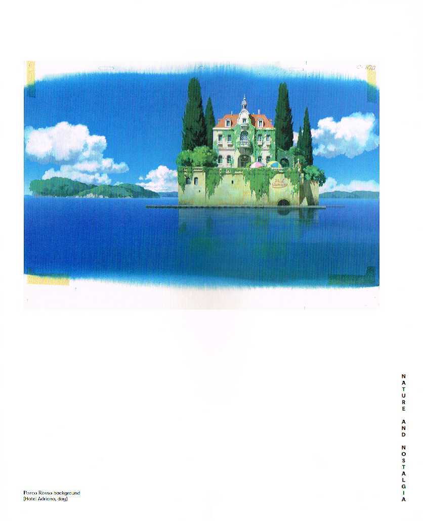 the art of hayao miyazaki,hayao miyazaki,hayao miyazaki concept art,studio ghibli art,porco rosso art,porco rosso hotel adriano,hotel adriano background art