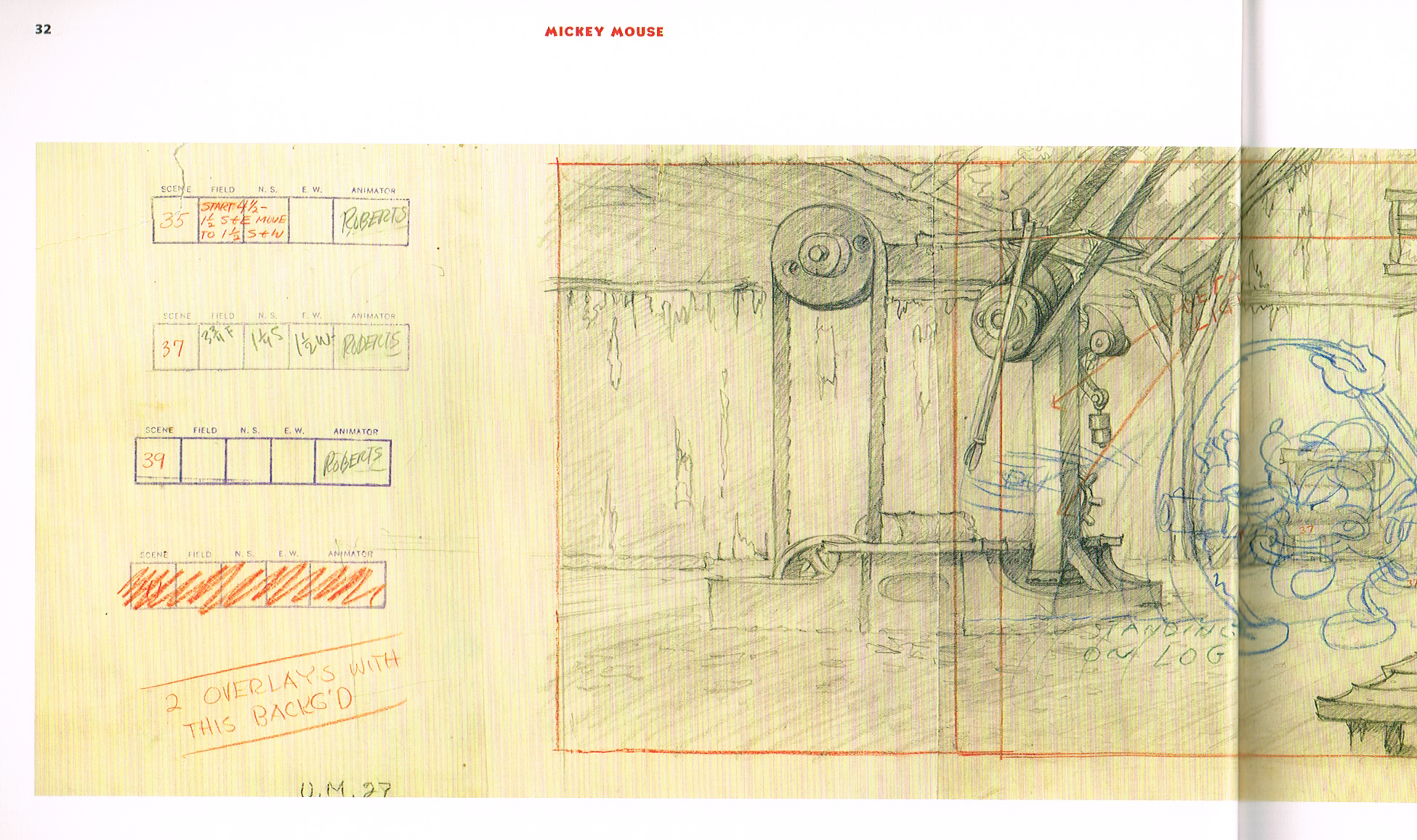 the dognapper 1934 mickey mouse cartoon, mickey mouse from walt to the world, mickey mouse layout drawing