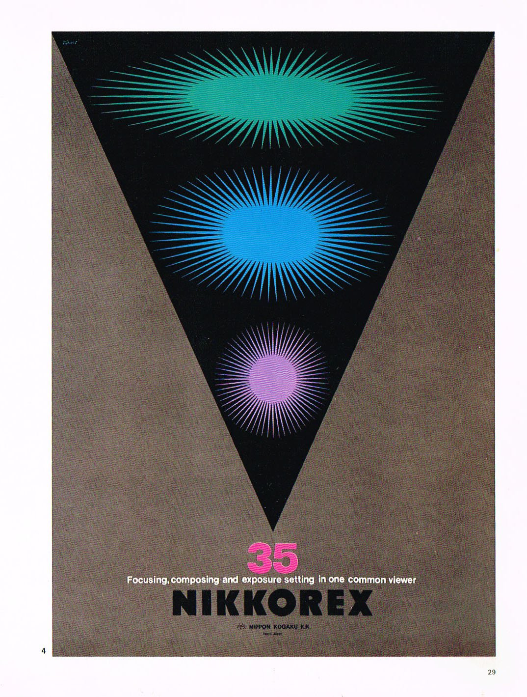 nikon graphic design art,nikon poster,nikon ad,the graphic design of yasuka kamekura,yasuka kamekura,kamekura yasuka art,nikkorex poster nikon
