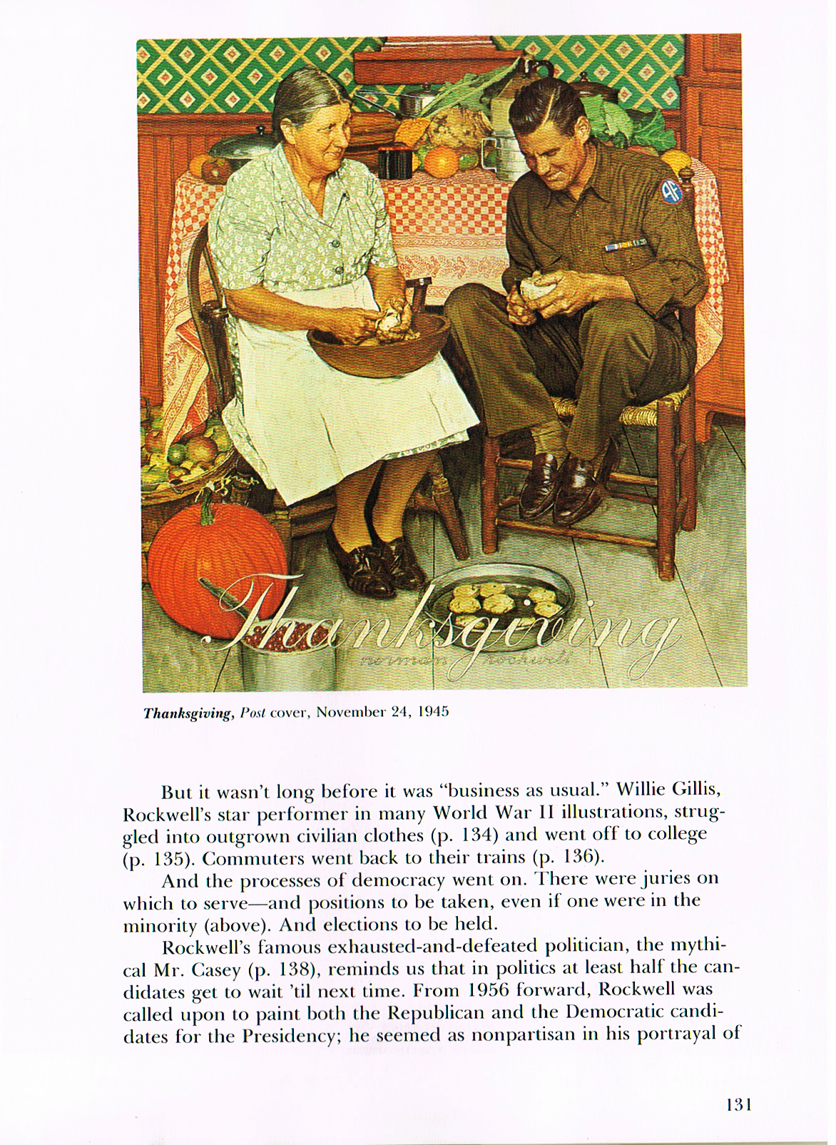 the art of Norman Rockwell,norman Rockwell faith of america book, norman Rockwell paintings, thanksgiving 1945 painting,post cover 1945 norman Rockwell,thanksgiving post cover 1945