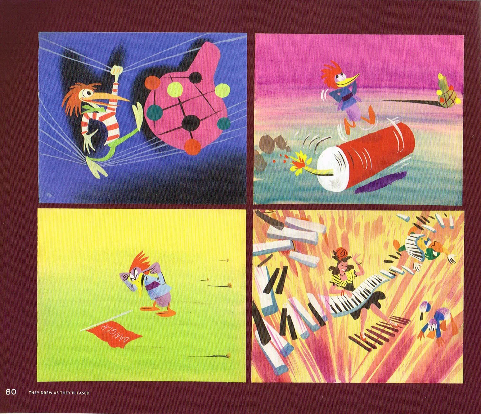 the art of mary blair,mary blair concept art,mary blair art,mary blair color studies,blame it on the samba story sketches,blame it on the samba story sketches
