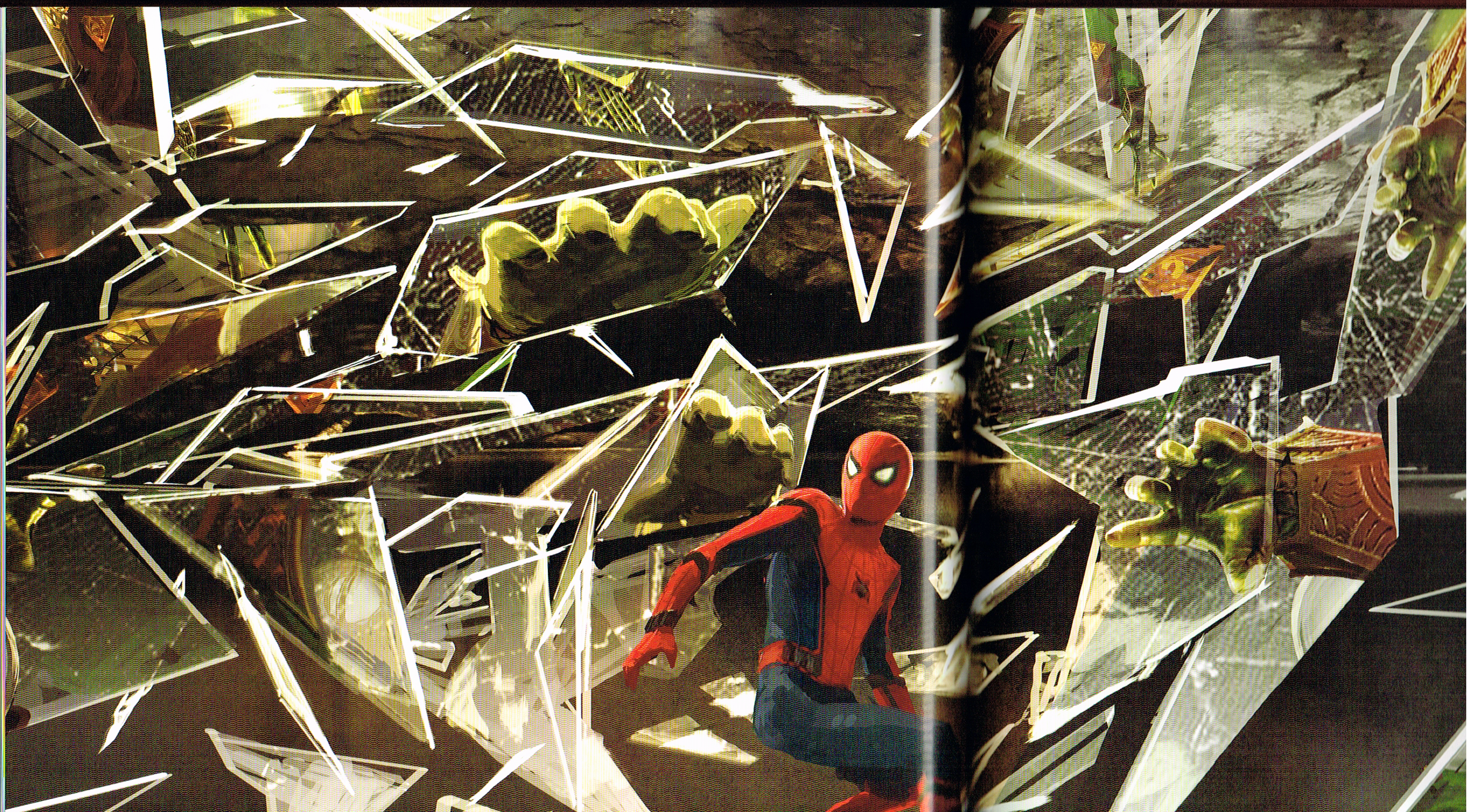 the art of Spiderman far from home, marvels Spiderman far from home art book,spiderman far from home concept art,spiderman production art,tani kunitake spiderman art,tani kunitake art
