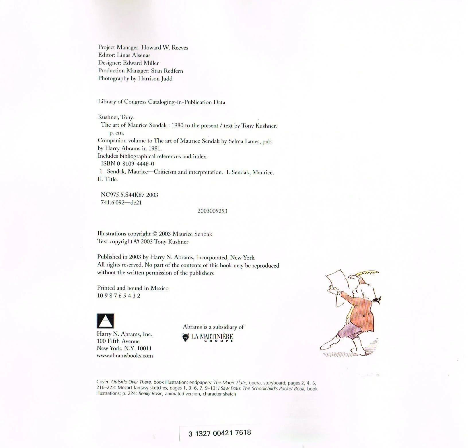the art of maurice sendak,the art of maurice sendak 1980 to the present