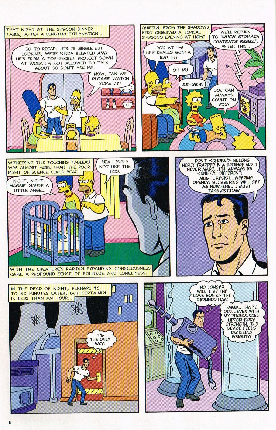simpsons tree house of horror comic,Catastrophe in Substitute Springfields simpsons comic,simpsons comic 7,bart simpsons comic,tree house of horror art,tree house of horror,mark hamill,bill morrison,jason ho,mike rote,art ueve,karen bates
