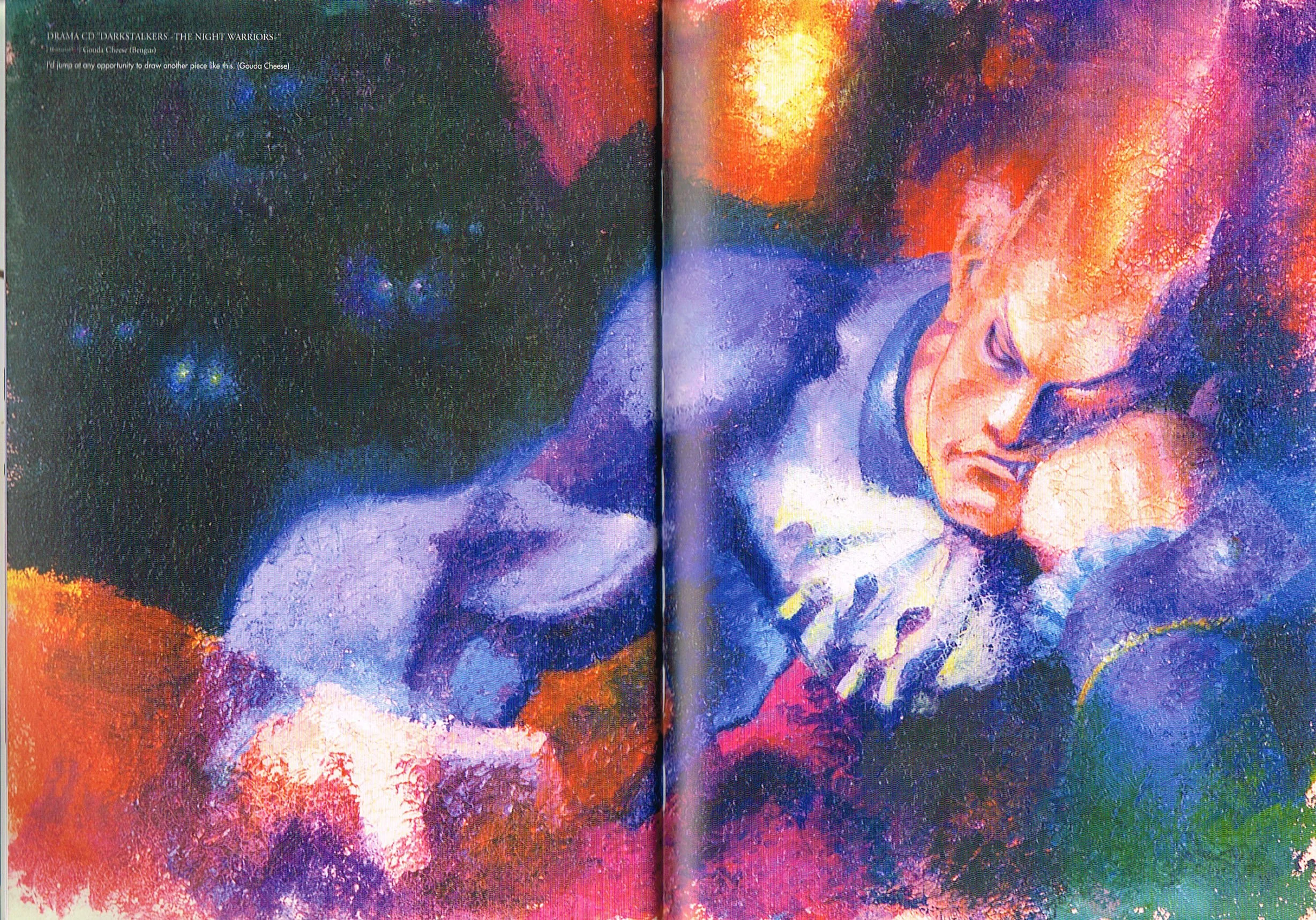 Dimitri painting darkstalkers,the art of darkstalkers,darkstalkers official complete works,night warriors gouda cheese bengus,gouda cheese darkstalkers,darkstalkers pastel