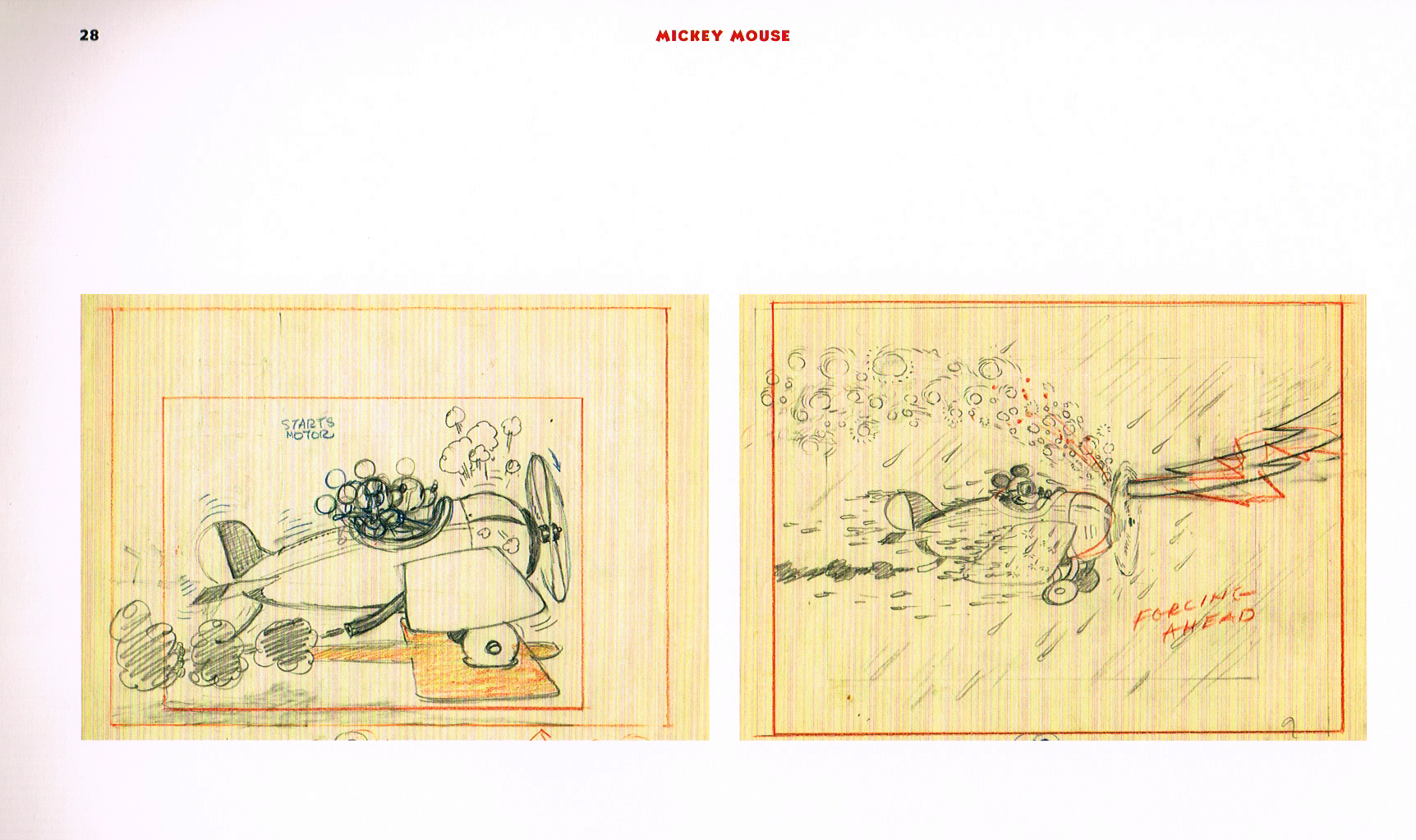 mickey mouse the mail pilot 1933 concept art, mickey mouse concept art