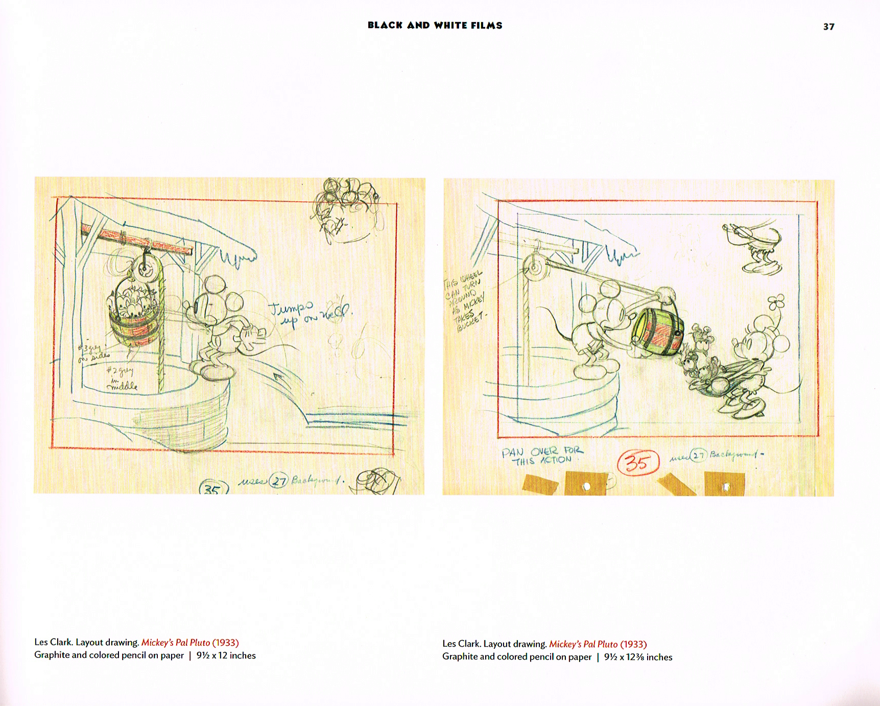 mickey mouse from walt to the world, mickey's pal pluto 1933 cartoon layout drawing, mickey mouse layout drawings