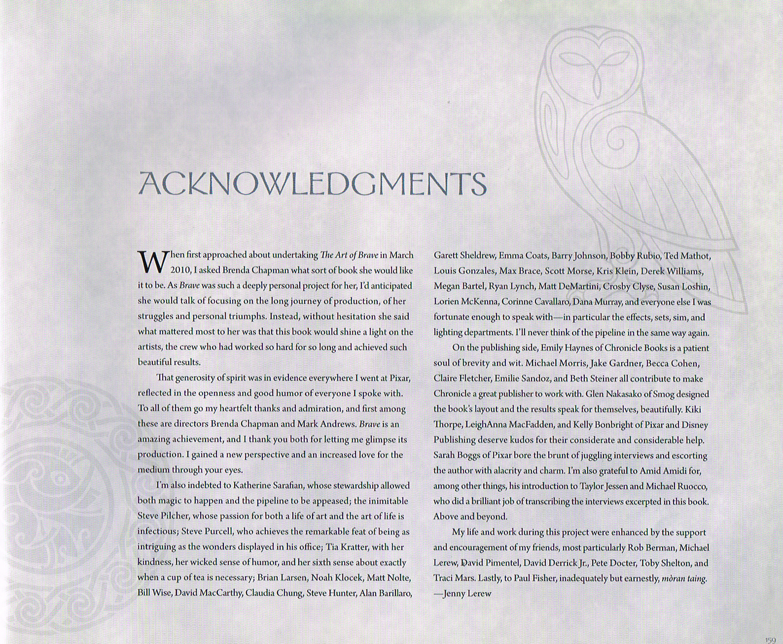 the art of brave,pixar brave art,brave concept art,brave acknowledgments