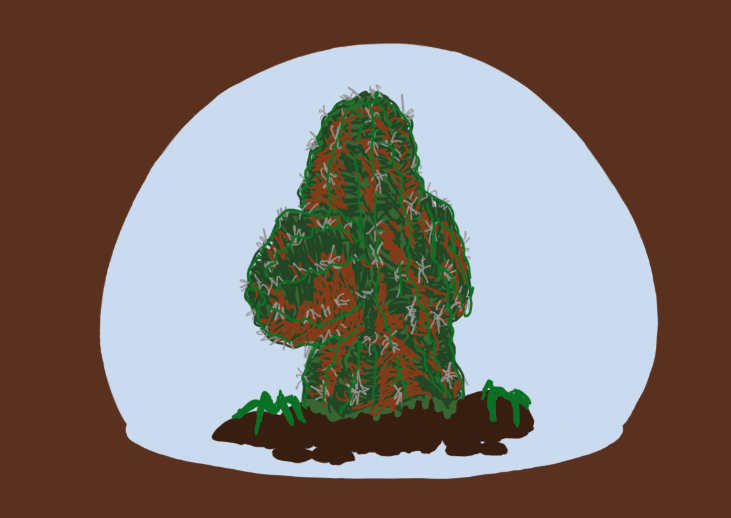 production blog, cactus sketch