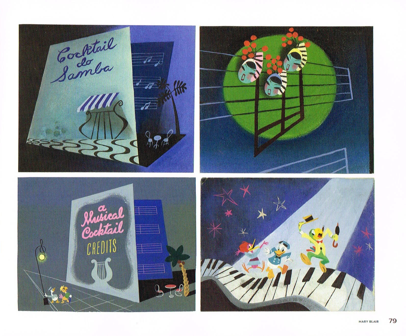 the art of mary blair,mary blair concept art,mary blair art,mary blair color studies,blame it on the samba story sketches,blame it on the samba story sketches