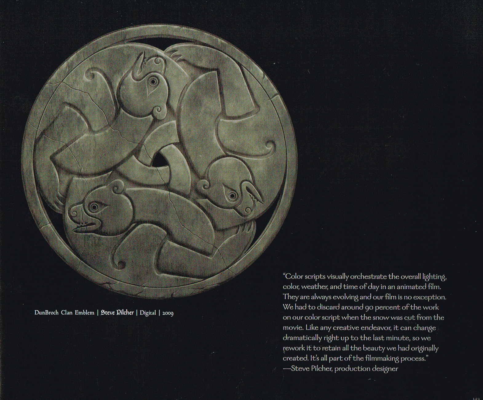 the art of brave,brave concept art,brave family clan emblem,steve pilcher art,brave concept art,brave clan emblem