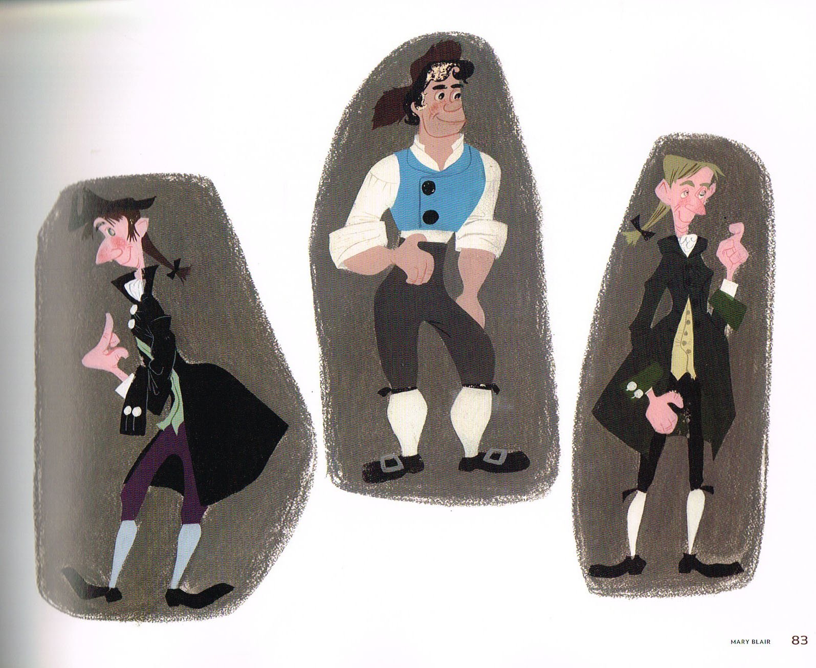 the art of mary blair,mary blair concept art,mary blair art,mary blair color studies,the legend of sleepy hollow character deisngns mary blair