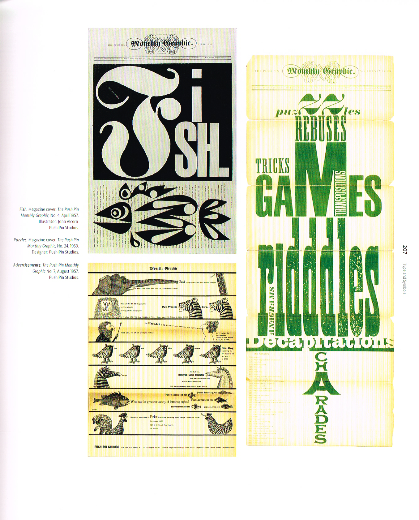 the art of Milton Glaser,pop Milton Glaser,milton Glaser art,milton Glaser poster,fish magazine cover 1957,puzzles magazine cover 1959