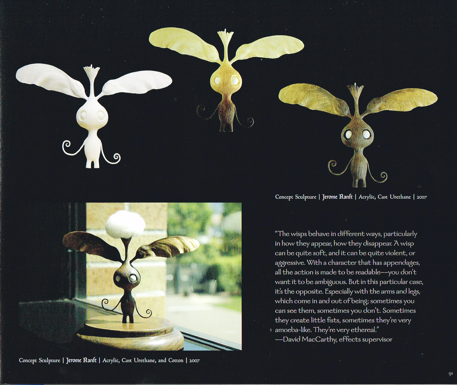 the art of brave,pixars brave concept art,brave concept art,brave wisps concept sculpture,jerome ranft art