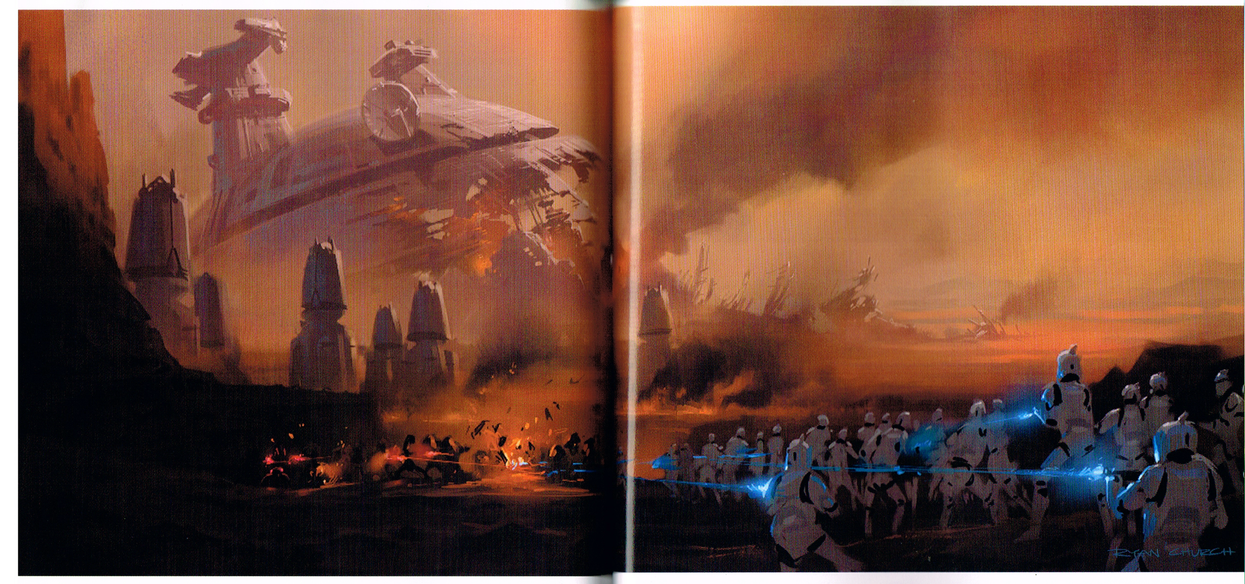 the art of starwars,starwars attack of the clones,starwars episode 2 attack of the clones,starwars concept art,ryan church art