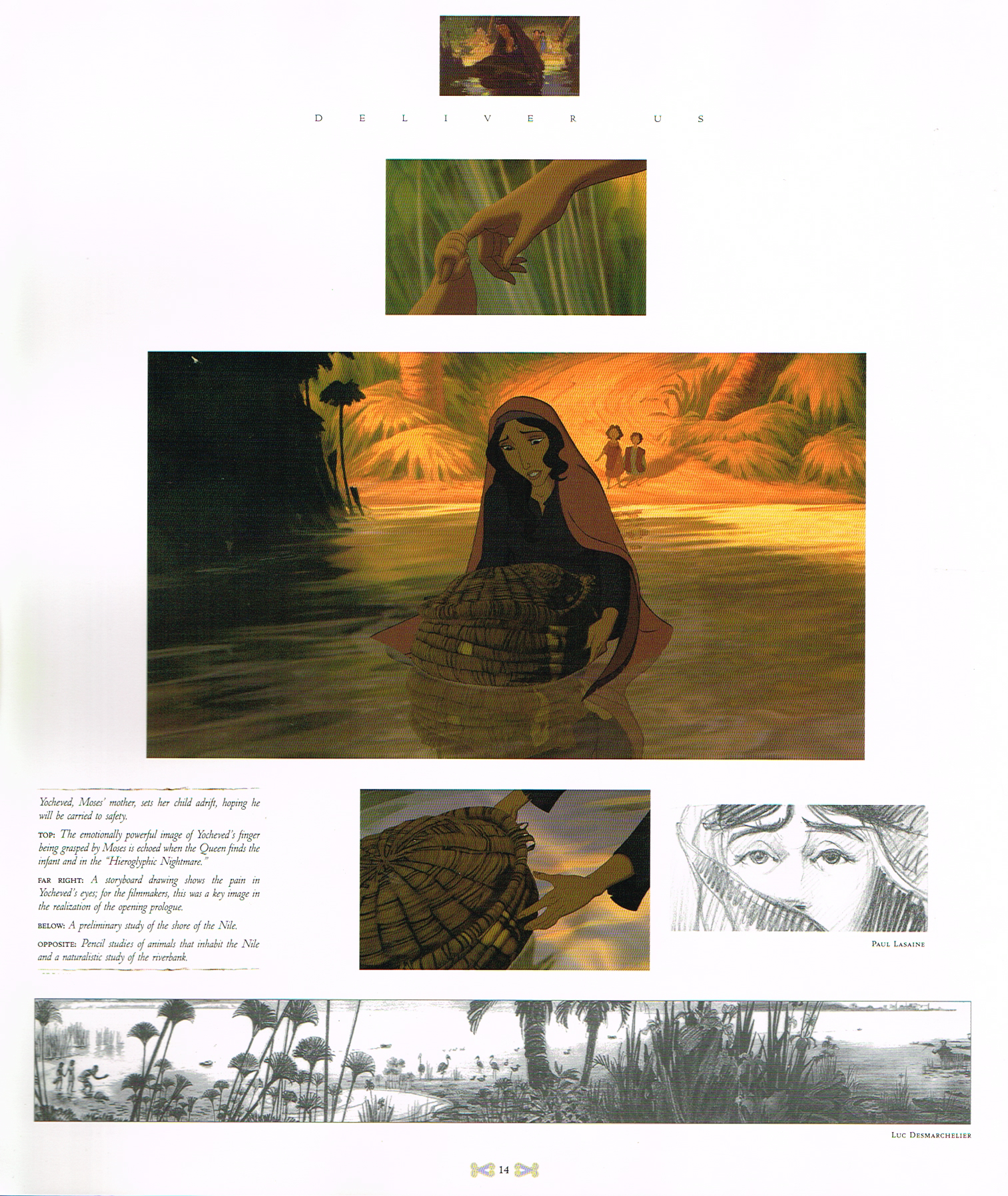 the prince of egypt a new vision in animation,the prince of egypt,the art of the prince of egypt,paul lasaine,luc desmarchelier