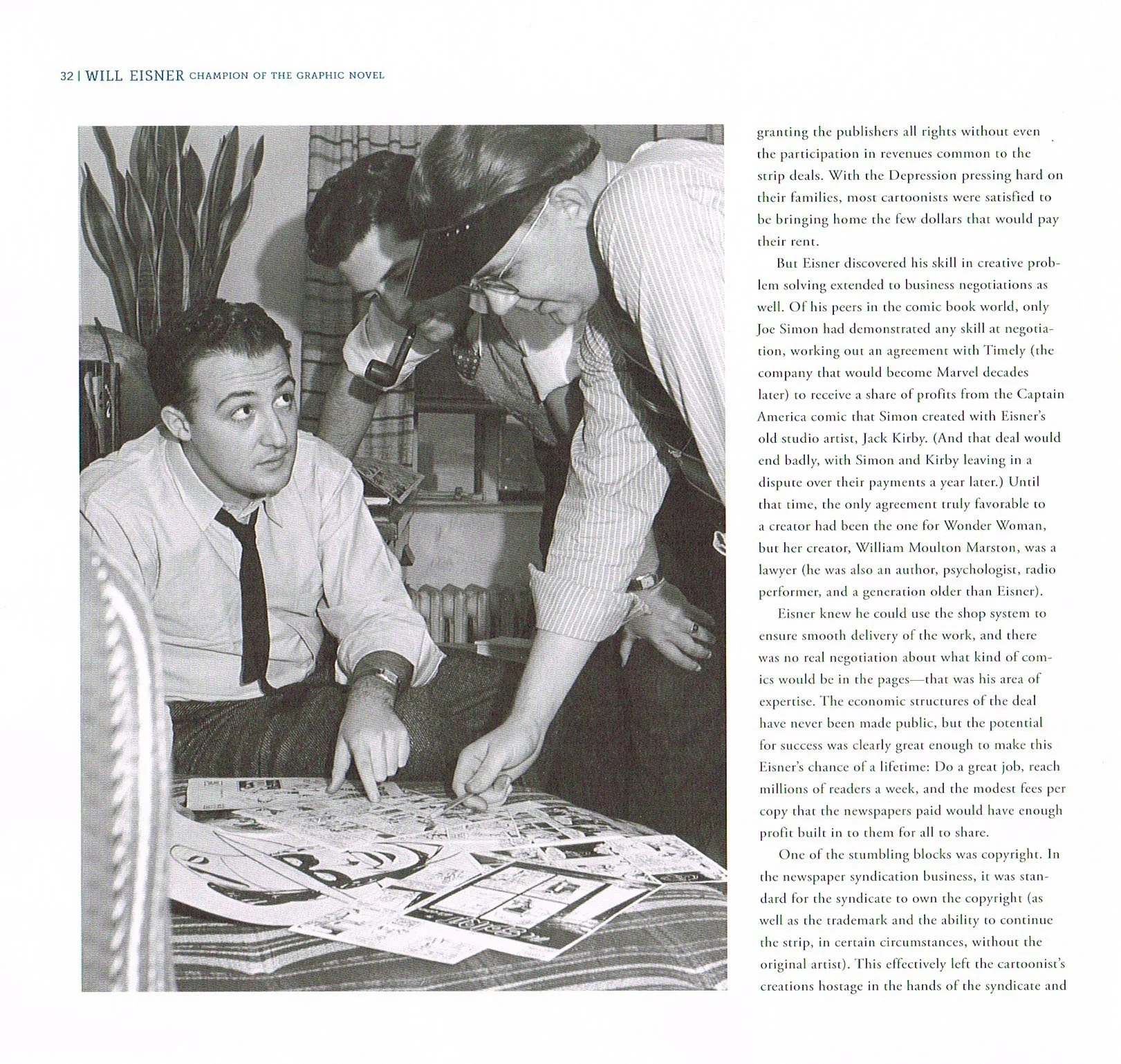 will eisner champion of the graphic novel,will eisner comic art,the spirit comic strip,nick cardy bob powell will eisner photo 1941