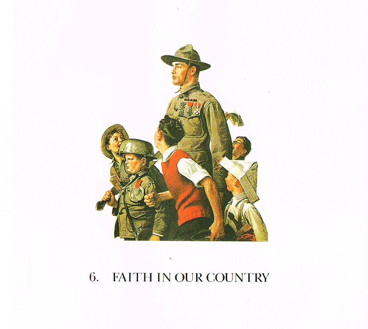 the art of Norman Rockwell,norman Rockwell faith of america book, norman Rockwell paintings, returning doughboy post cover 1919,returning doughboy 1919 norman Rockwell painting