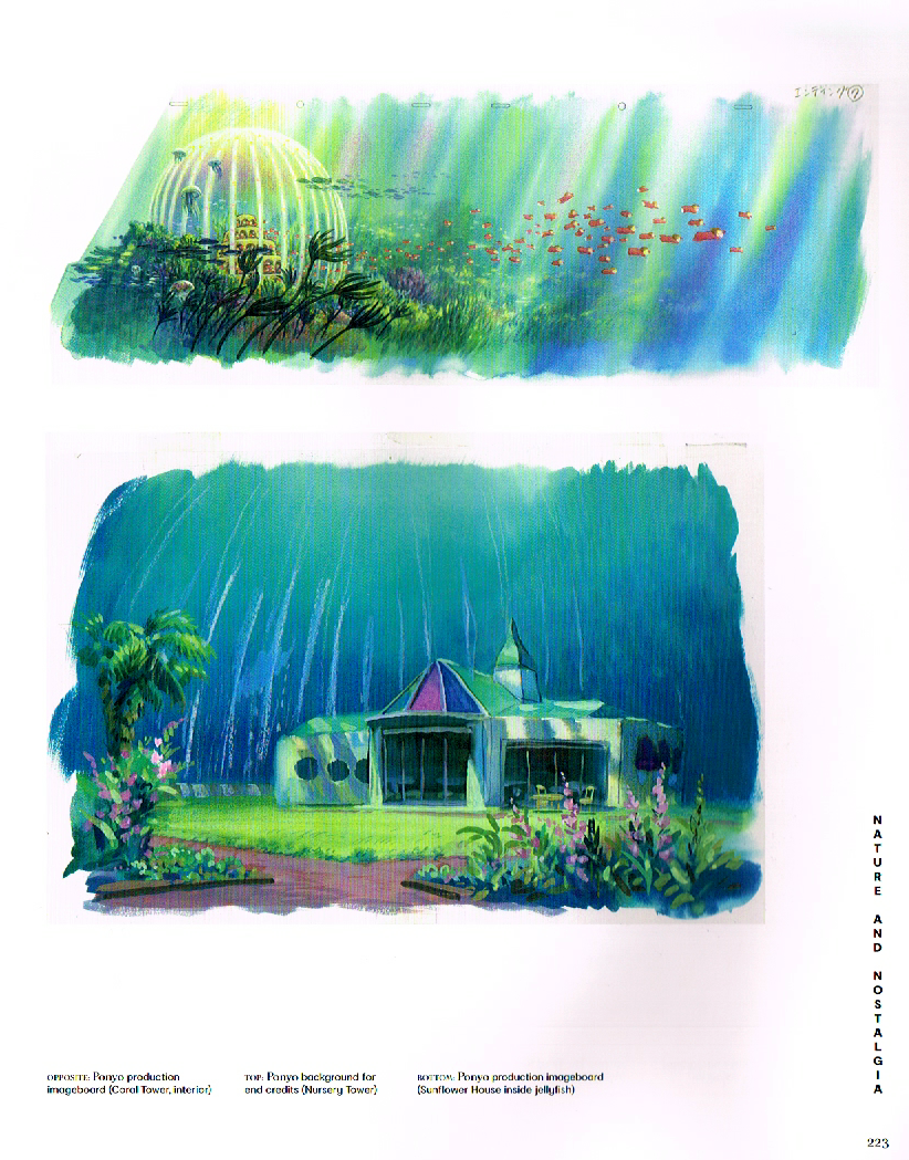 hayao miyazaki,the art of hayao miyazaki,ponyo concept art,ponyo background art