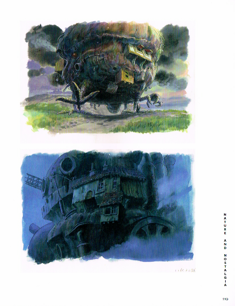 the art of hayao miyazaki,hayao miyazaki,hayao miyazaki concept art,studio ghibli art,howls moving castle art,howls castle concept art