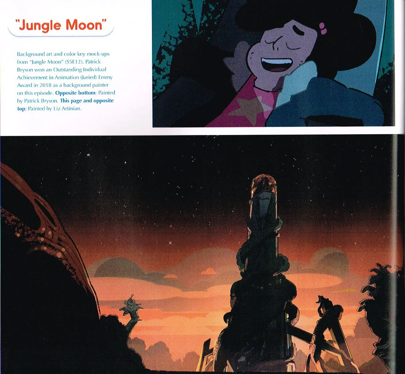 the art of steven universe,steven universe end of an era,steven universe art,steven universe productions art,patrick bryson,liz artinian,steven universe jungle moon art,steven universe background art