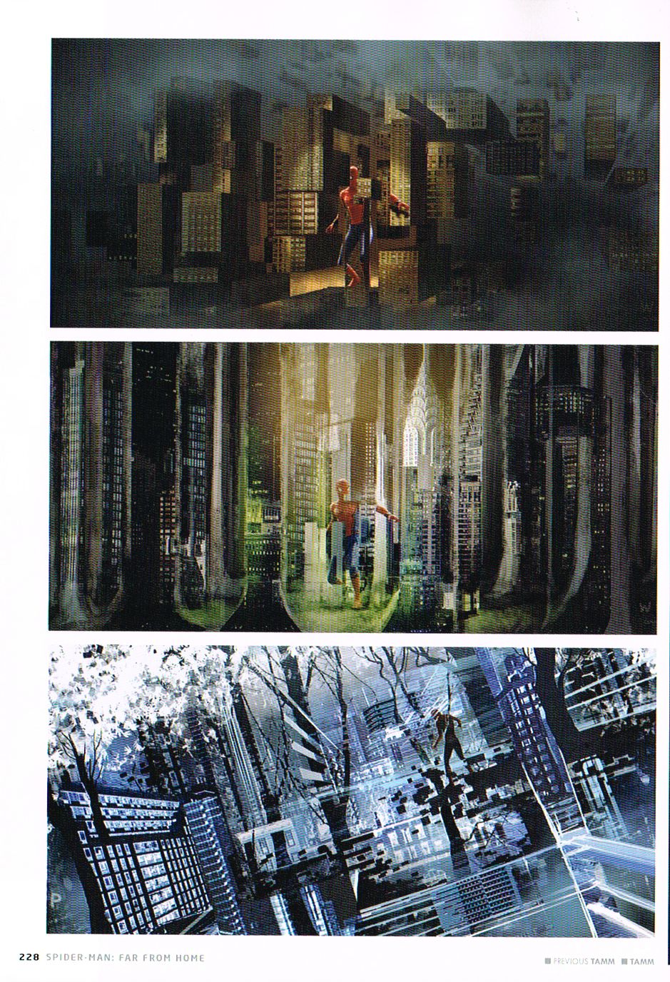 the art of Spiderman far from home, marvels Spiderman far from home art book,spiderman far from home concept art,spiderman production art,henrik tamm art,henrik tamm spiderman art