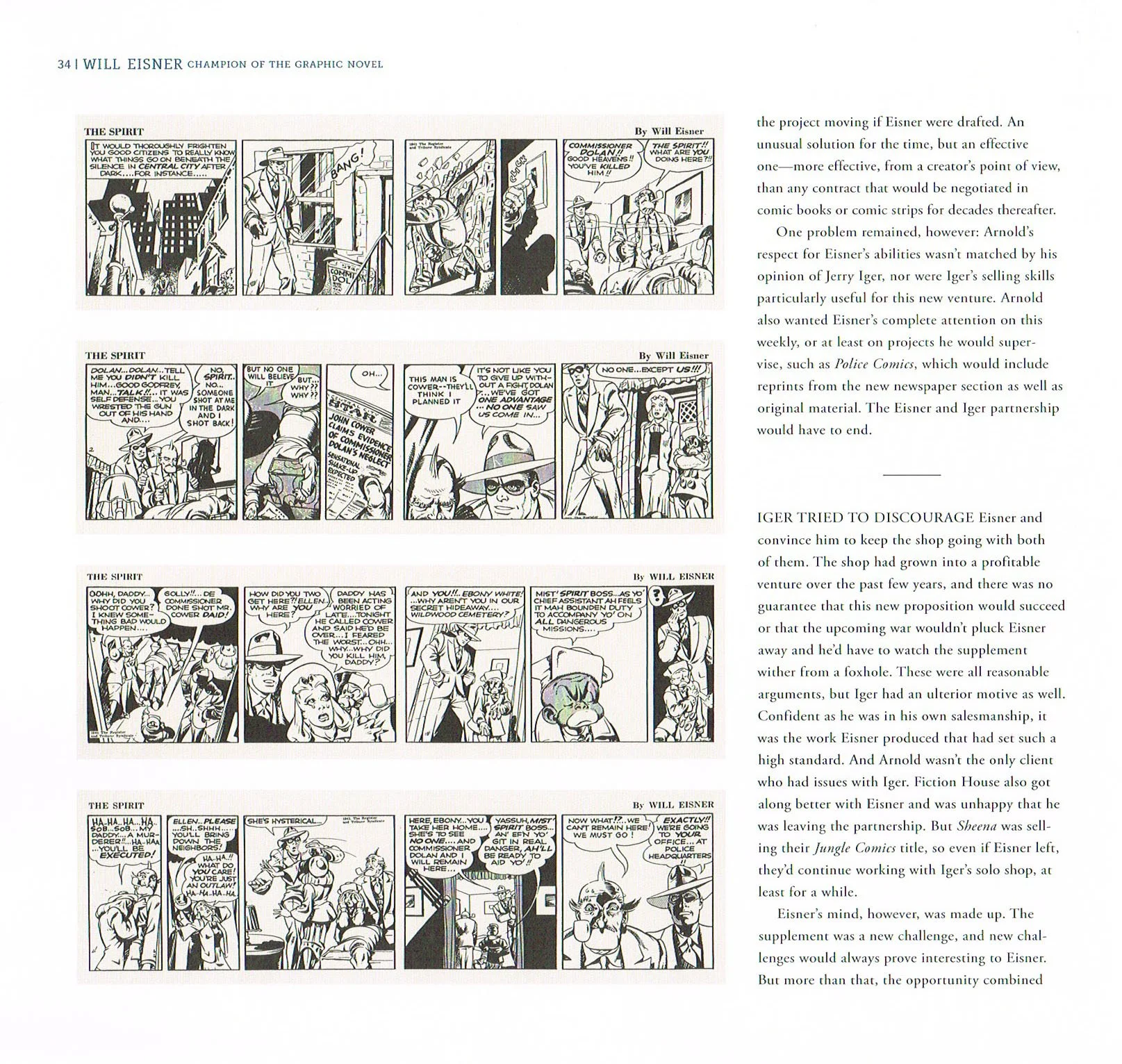 will eisner champion of the graphic novel,will eisner comic art,the spirit comic strip