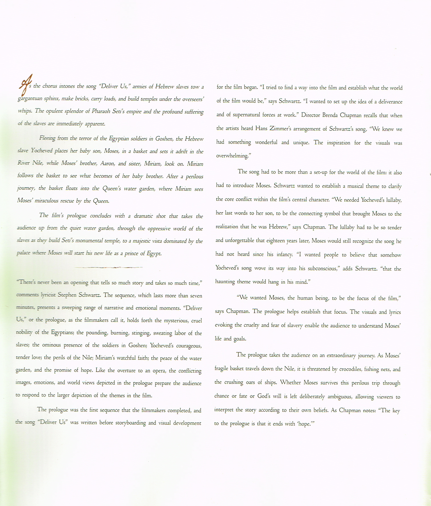 the prince of egypt artbook,the prince of egypt concept art,the art of the prince of egypt,charles solomon