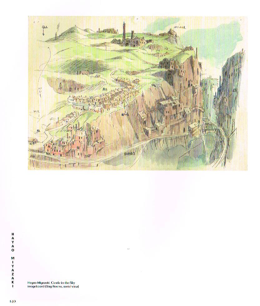 hayao miyazaki art, the art of hayao Miyazaki,hayao Miyazaki concept art, castle on the sky concept art, castle in the sky imageboard,castle in the sky slag ravine drawing