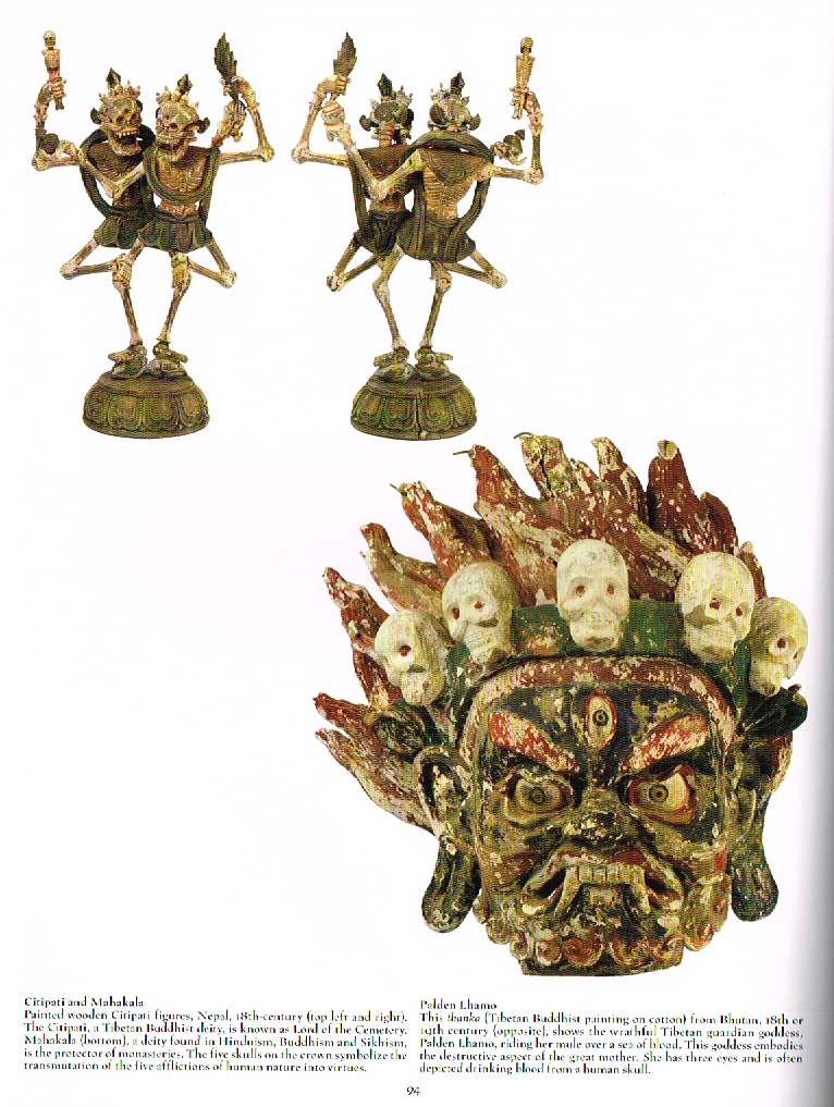 death a graveside companion,the art of death a graveside companion,citipati figures,mahakala head,buddhist deity cemetery,tibetan deity