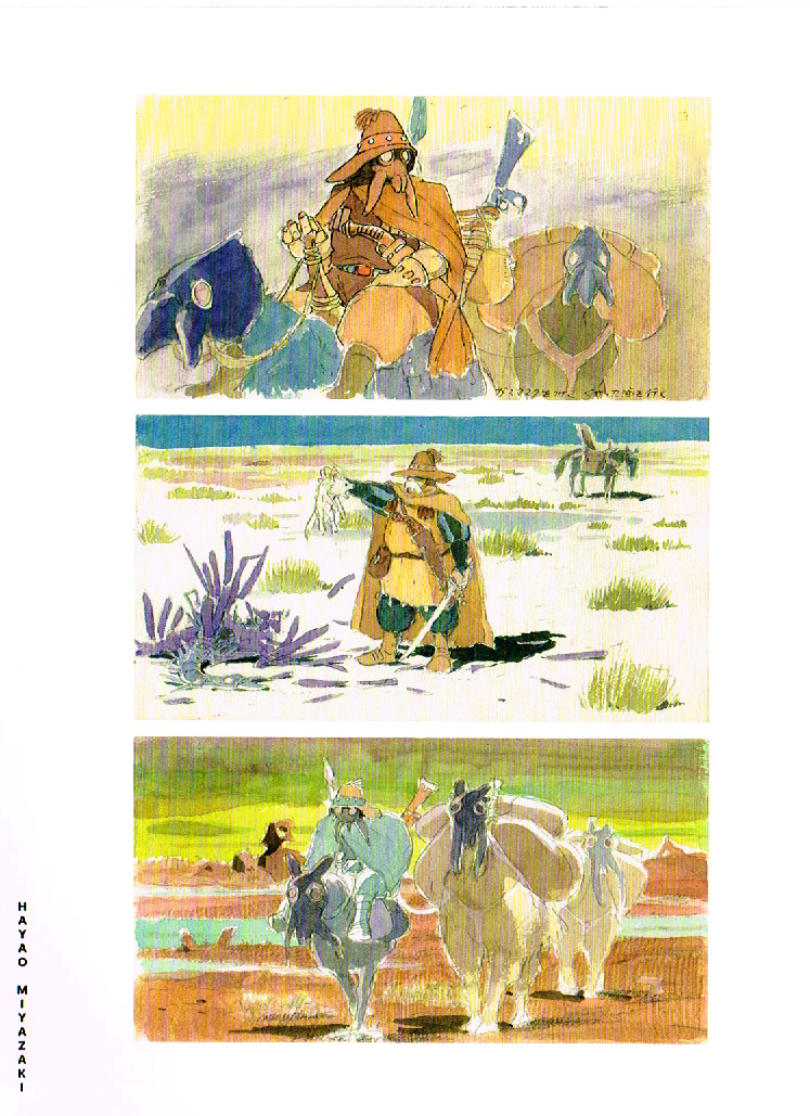 the art of hayao miyazaki,hayao miyazaki art,nausicaa art,lord yupa traveling through the sea of decay,nausicaa lord yup se of decay,nausicaa imageboards