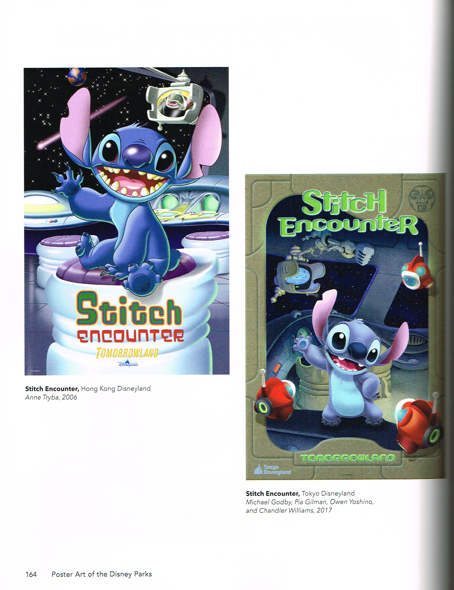 stitch encounter posters, michael godby,pia gilman, owen yoshino, chandler williams