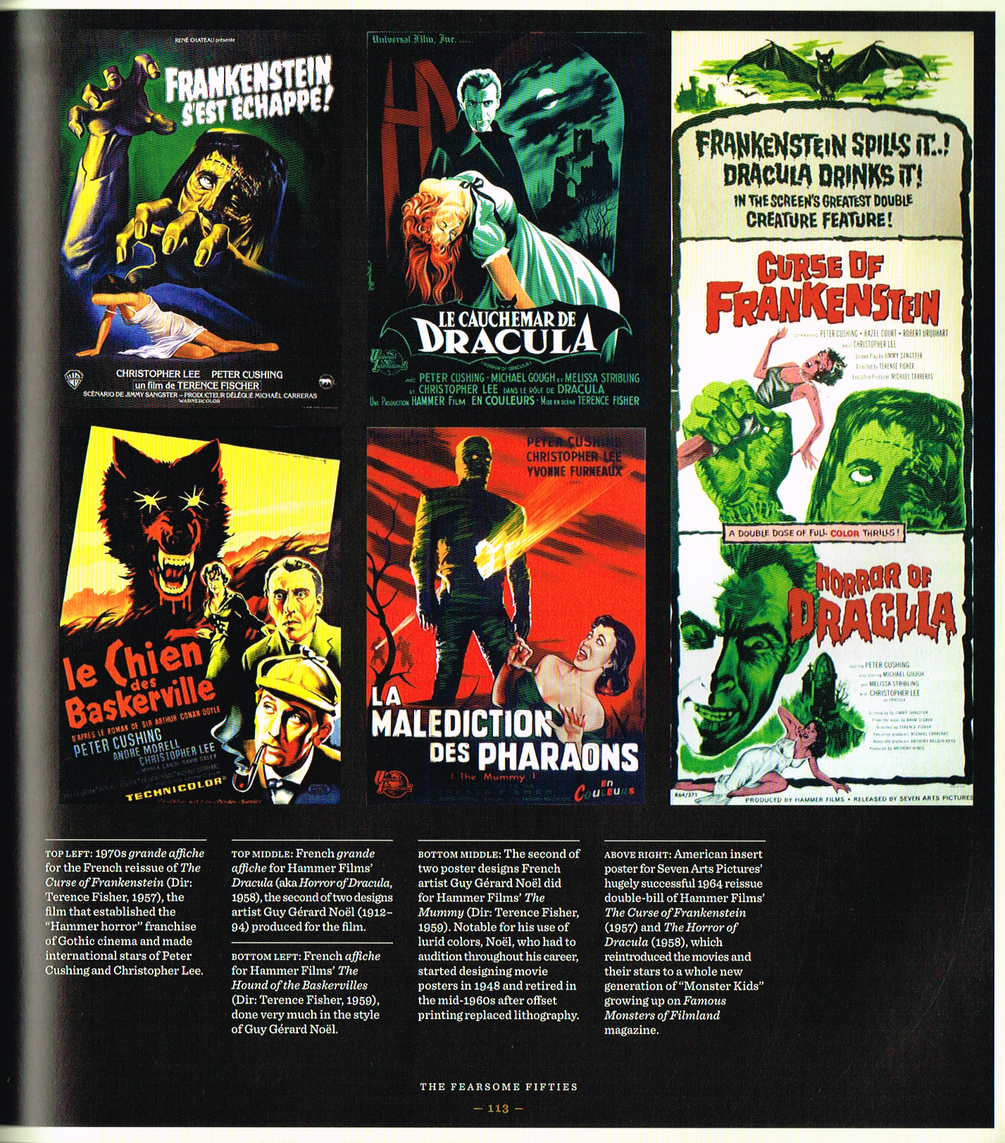 the art of horror movies,the art of horror movies an illustrated history,the curse of franksenstein 1957 poster,horror of dracula 1958 poster guy gerard noel,guy gerard noel movie poster art,the mummy 1959 poster