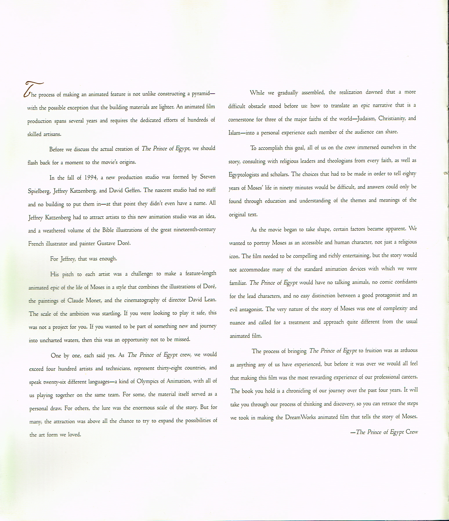 the prince of egypt artbook,the prince of egypt concept art,the art of the prince of egypt,charles solomon