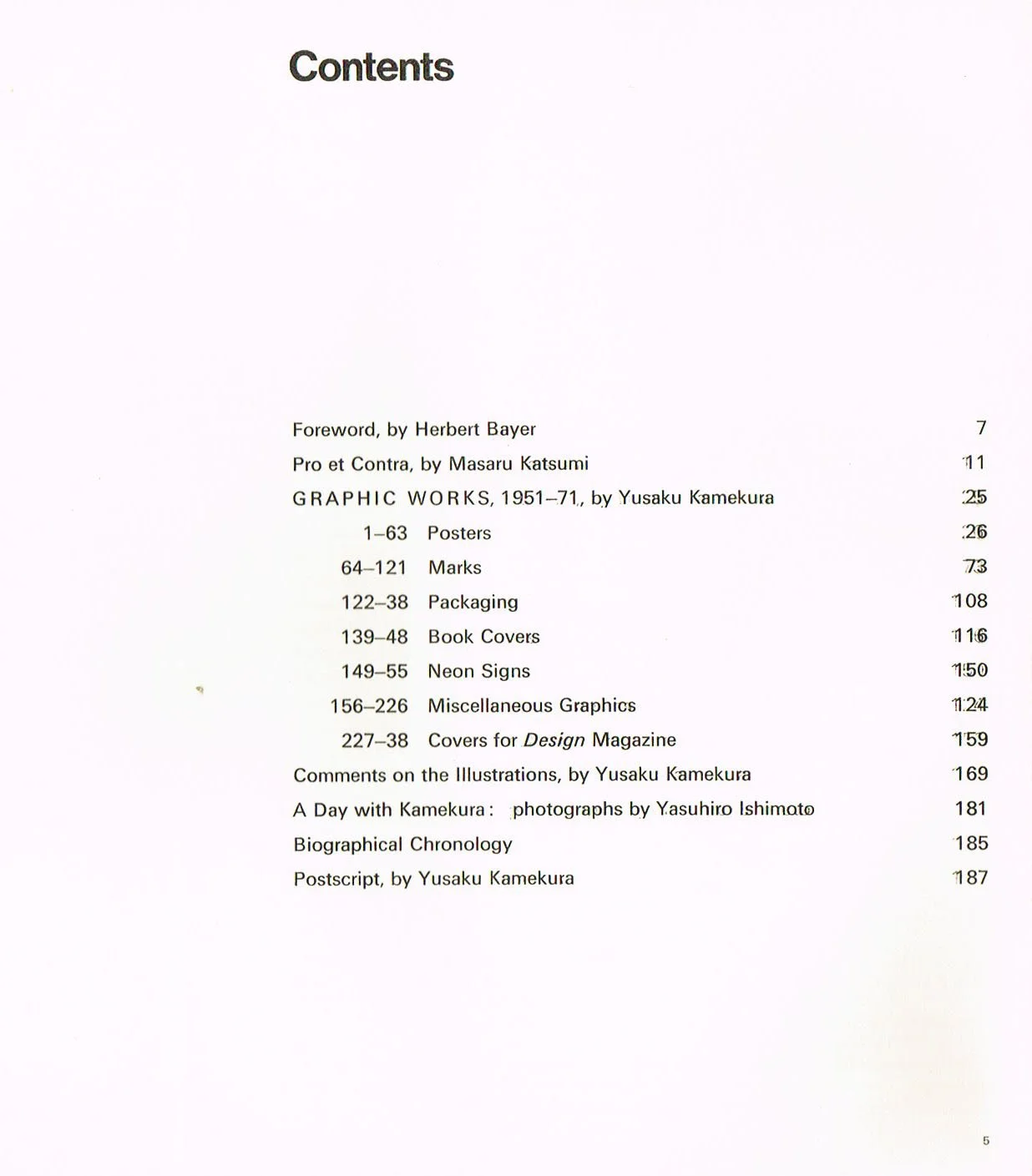 The Graphic Design of Yusaku Kamekura ,yusaku kamekura art,table of contents yusaku kamekura