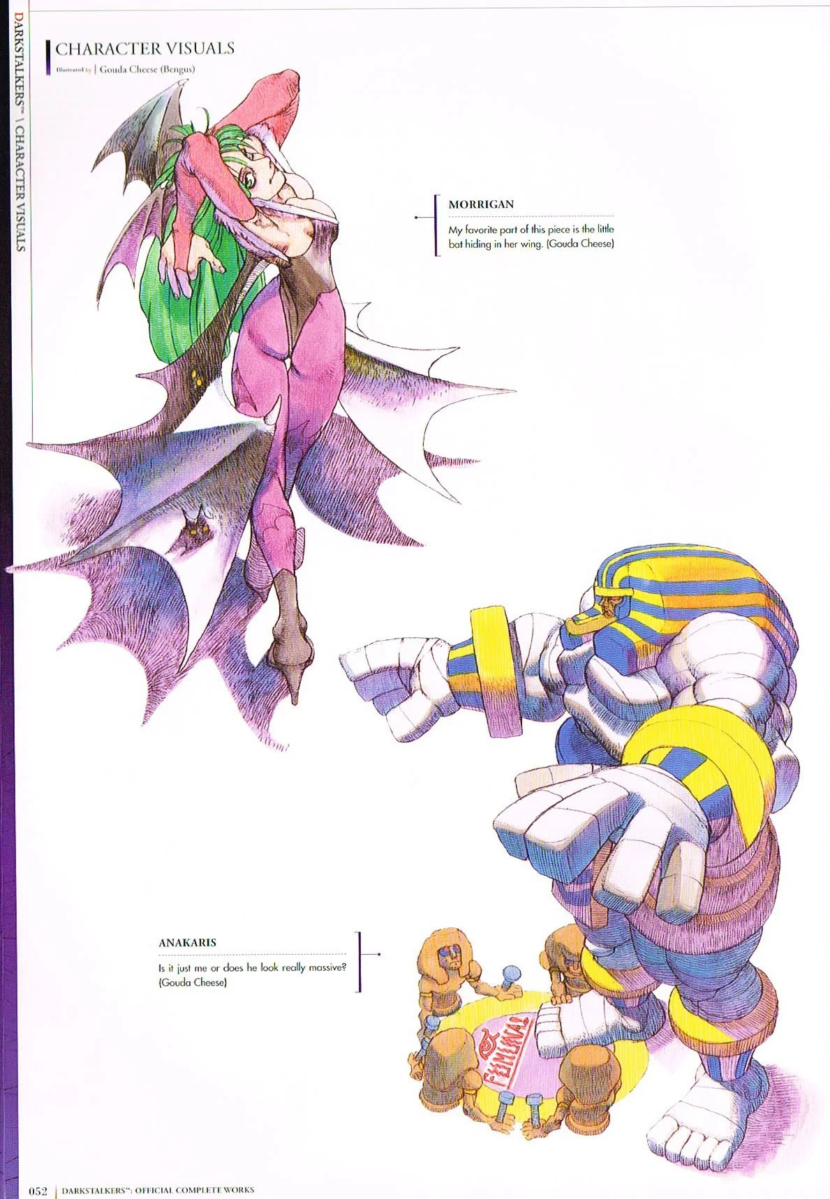 the art of darkstalkers,darkstalkers official complete works,darkstalkers art,gouda cheese bengus,darkstalkers character art,darkstalkers anakaris,darkstalkers morrigan