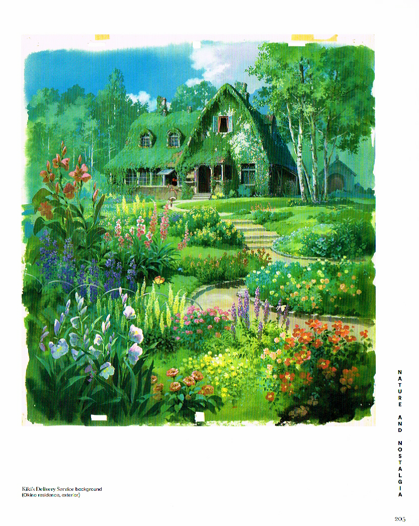 the art of hayao miyazaki,hayao miyazaki,miyazaki imageboard,kikis delivery service background,kikis delivery service okino residence